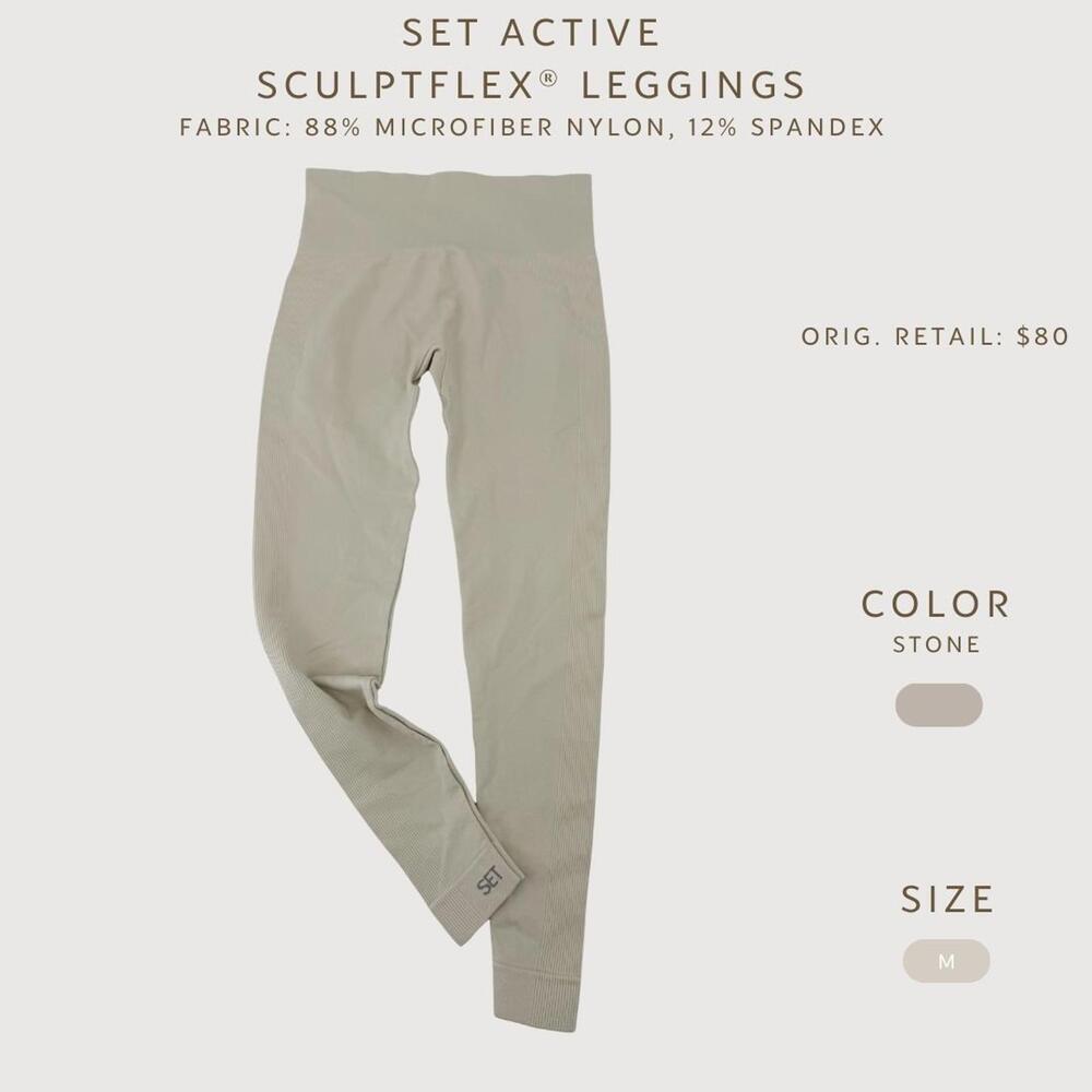 Set Active Sculptflex Leggings Size M High Rise Activewear - Picture 2 of 7